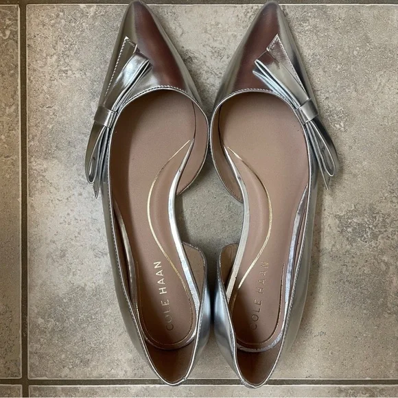Cole Haan Noella Bow Satin Flats Size 6 1/2 B​ - Picture 4 of 7